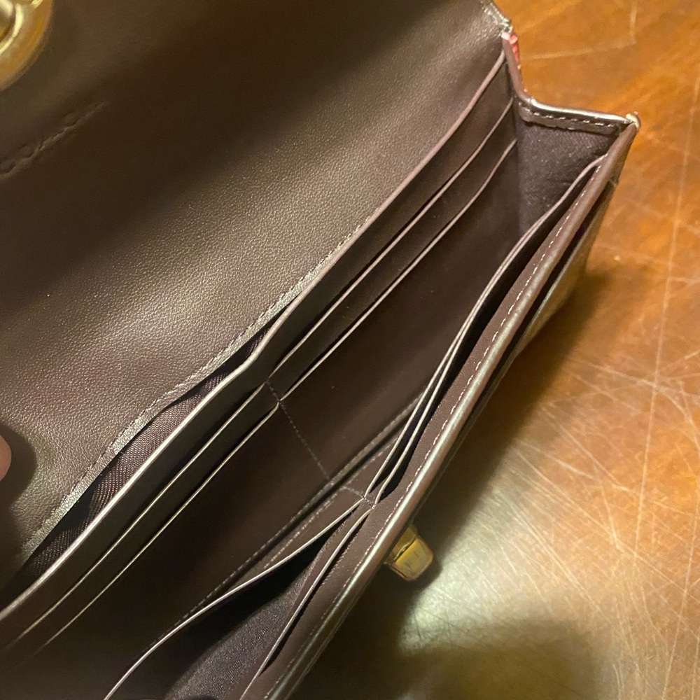 Coach Pink and Tan Signature Wallet - Picture 5 of 8